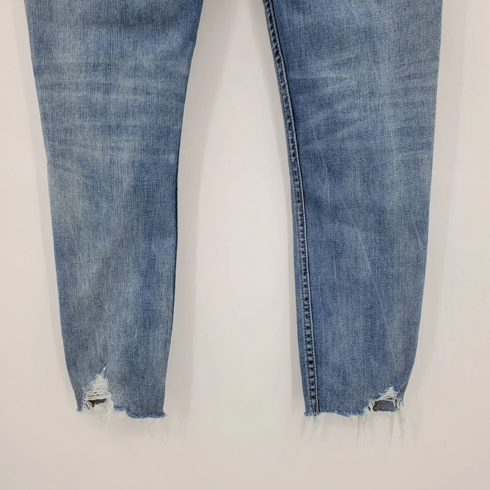 BKE Stella Low Rise Ankle Skinny Jeans Medium Wash Distressed Size 29 Casual